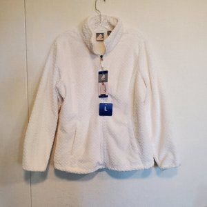 Free2B‎ Women's Large White Braided Butter Pile Jacket.